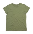 Men`s Organic Roll Sleeve T soft olive